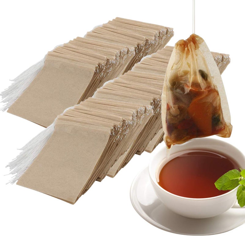 NEPAK 600 Pcs Disposable Tea Bags with Drawstring,Tea Filter Bags,Empty Tea Bags for Loose Leaf Tea(2.36 x 3.15 inch) - Image 1